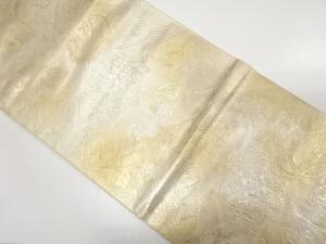 アンティーク　花唐草模様織り出し袋帯（材料）